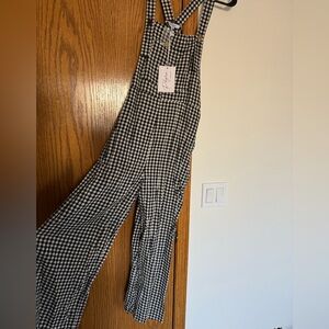 Black and White Gingham Women's Jumpsuit